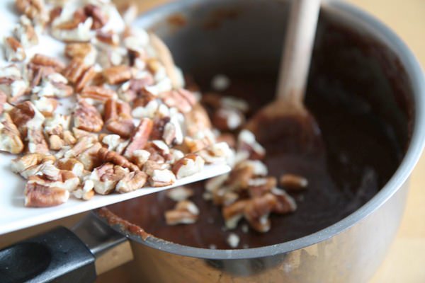 Stir in chopped walnuts or pecans (optional)