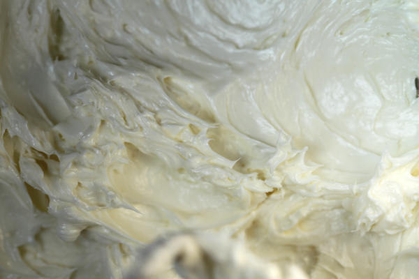 Beat the cream cheese until soft.