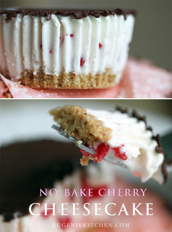 No Bake Cherry Cheesecake Cupcakes with Chocolate Recipe