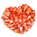 Strawberry tart with pastry cream and fruit glaze