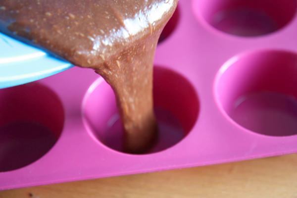 Fill in molds and bake