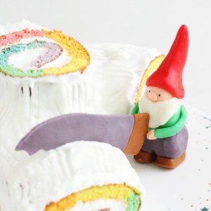 Christmas Cake Decoration Idea - Dwarf at Log Cake / Buche de Noel