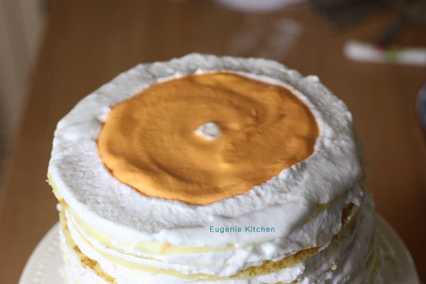 Rainbow Heart Crepe Cake - Eugenie Kitchen