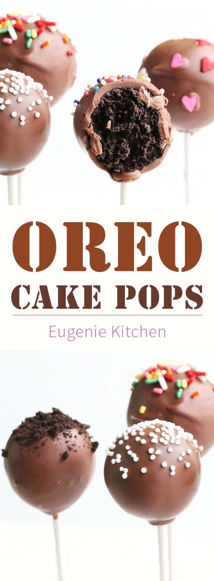 Cake pops can't be easier than this! Cream cheese, Oreo cookies and melted chocolate will make a perfect Valentine's Day gift.