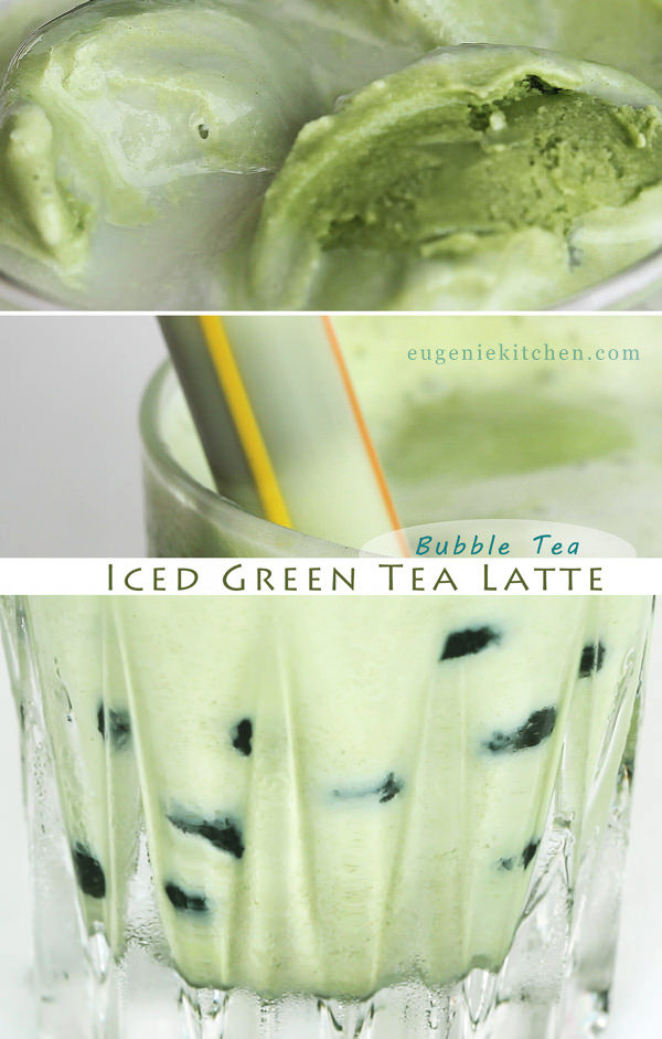 iced green tea latte