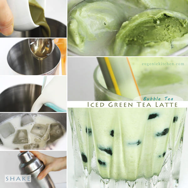 Iced Green Tea Latte & Bubble Tea Recipe
